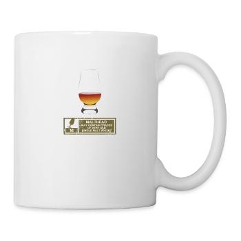 Malthead Warning lustiger Whisky Spruch - Tasse - Weiß - Rechts