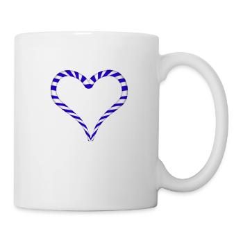 Heart of candy canes Christmas - Mug - white - Right