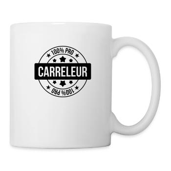 Fliesenleger / Bau / Fliesen / Maurer - Tasse - Weiß - Rechts