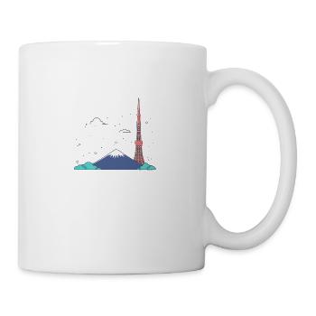 Tokyo Landscape Mt. Fuji view - Mug - white - Right