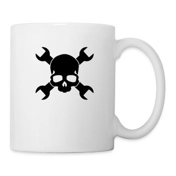 Skull Wrench Mechanic Tool - Mug - white - Right