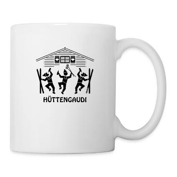 Hüttengaudi (Après Ski Party / Wintersport) - Tasse - Weiß - Rechts