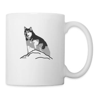 Silhouette d'Alaska Malamut - Mug blanc - blanc - Droite