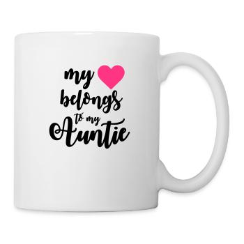 My heart belongs to my Auntie - Mug - white - Right