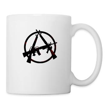 machine gun anarchy, anarchy, anarchist - Mug - white - Right