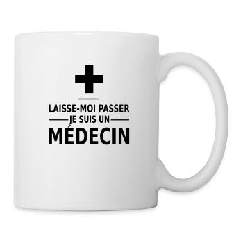 laisse-moi passer je suis un médecin - Mug - white - Right