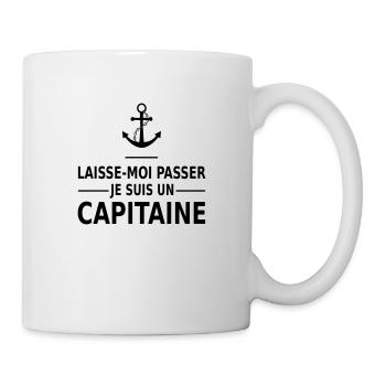 laisse-moi passer je suis un capitaine - Mug - white - Right