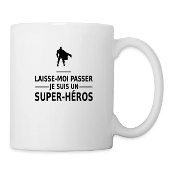 laisse-moi passer je suis un super héros - Mug - white - Right