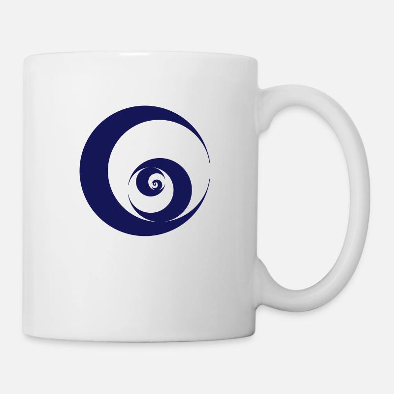 Wave, Vortex, circle, swirl, surfing, seem, sea. - Mug - white
