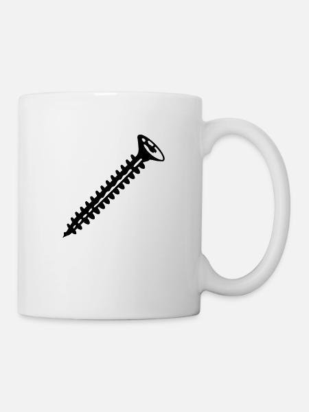Schraube - Tasse - Weiß