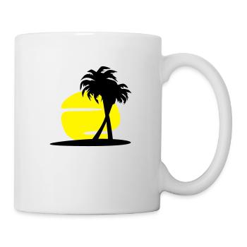 Sund and palm tree (super cheap!) - Mug - white - Right