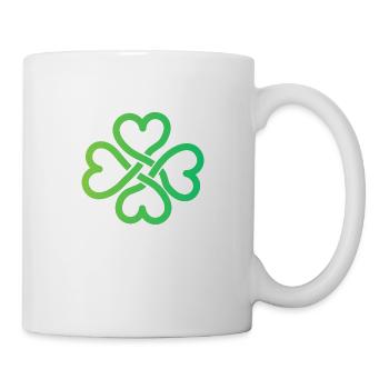Keltisches Symbol Shamrock Klee Keltischer Knoten - Tasse - Weiß - Rechts