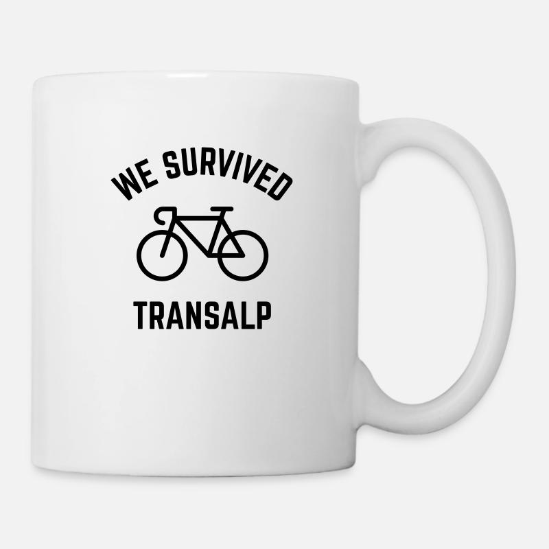 We Survived Transalp (Alpen / Rennrad) - Tasse - Weiß