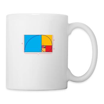 Mathematics symbols Golden spiral Colorful gift - Mug - white - Right
