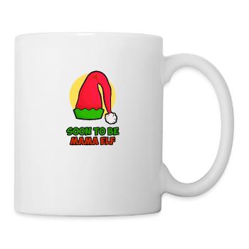Weihnachten für Schwangere, Soon to be Mama Elf - Tasse - Weiß - Rechts
