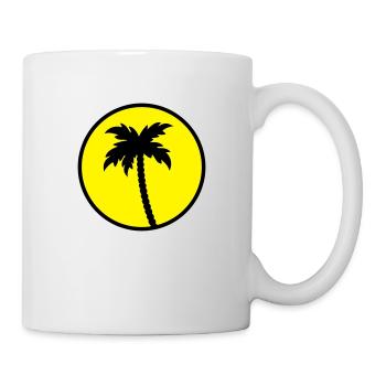 palme design sonne - Tasse - Weiß - Rechts
