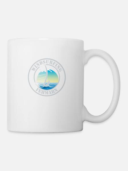 Windsurfing Fehmarn Dunkel - Tasse - Weiß