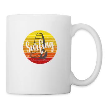 Vintage Surfing Windsurfer - Mug - white - Right