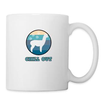 Alpaga pour les femmes - détente avec l'alpaga d'hiver - Mug blanc - blanc - Droite
