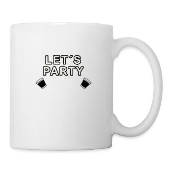 Lets party- Geschenk zum feiern - Tasse - Weiß - Rechts