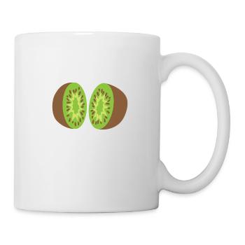 Kiwi spaltet 2 Stück Kiwi-Frucht - Tasse - Weiß - Rechts