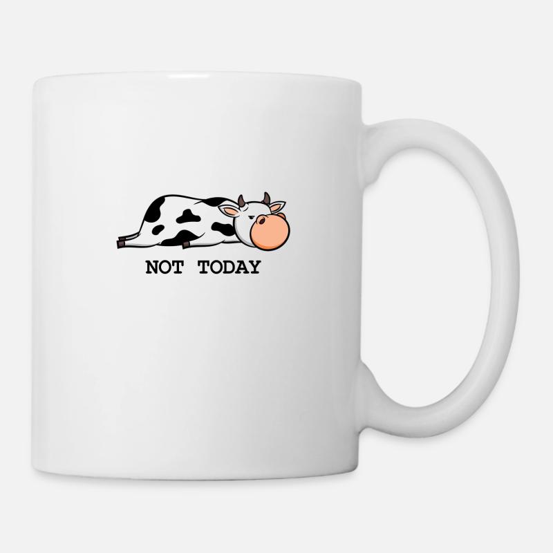 Faule Kuh - Not today - Tasse - Weiß