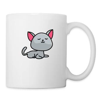 Eingebildete britisch Kurzhaar Katze - Tasse - Weiß - Rechts