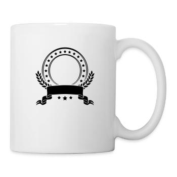 wappen banderole - Tasse - Weiß - Rechts