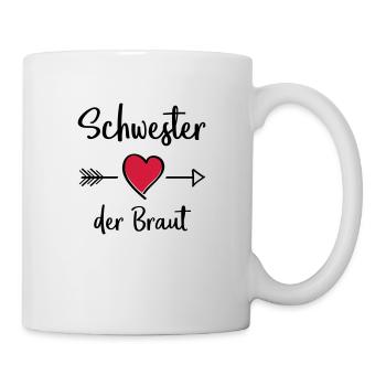schwester der braut - Tasse - Weiß - Rechts