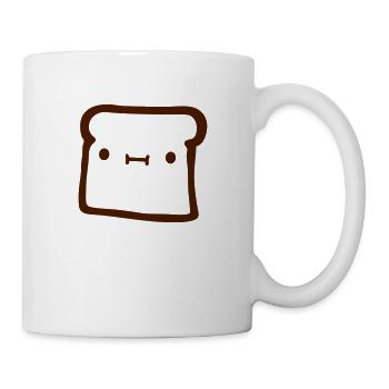 brot toast scheibe - Tasse - Weiß - Rechts