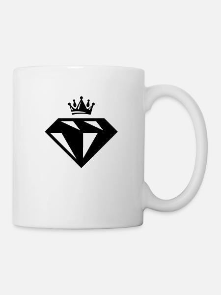 diamond crown - Tasse - Weiß