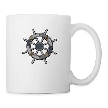 ship helm - Mug - white - Right