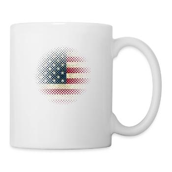 USA flag America US points Stars & Stripes - Mug - white - Right