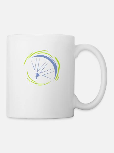 Flugwunder_Gleitschirm blue - Mug - white