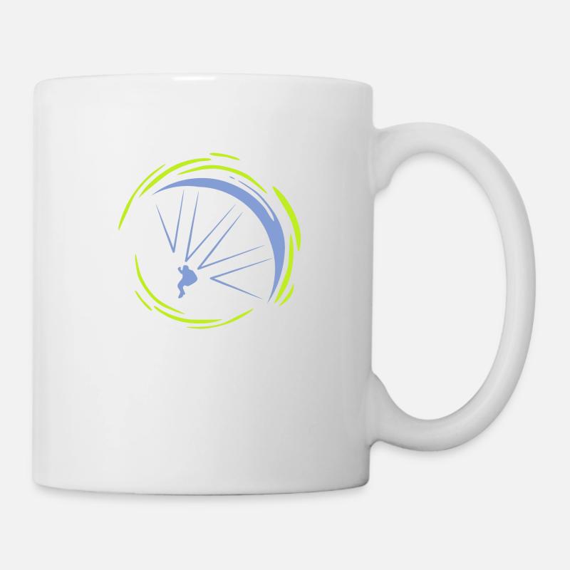 Flugwunder_Gleitschirm blue - Mug - white