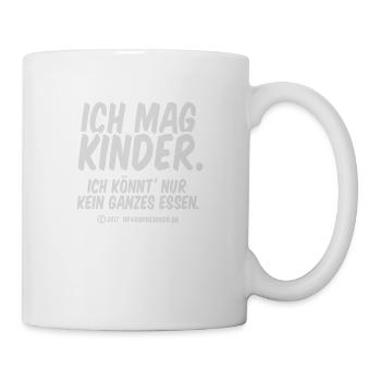 Ich mag Kinder - Tasse - Weiß - Rechts