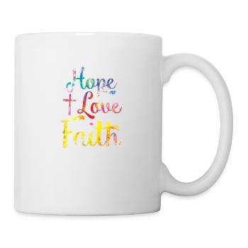 hoffnung liebe glaube kreuz - Tasse - Weiß - Rechts