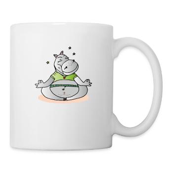 Hippo-Yoga - Tasse - Weiß - Rechts