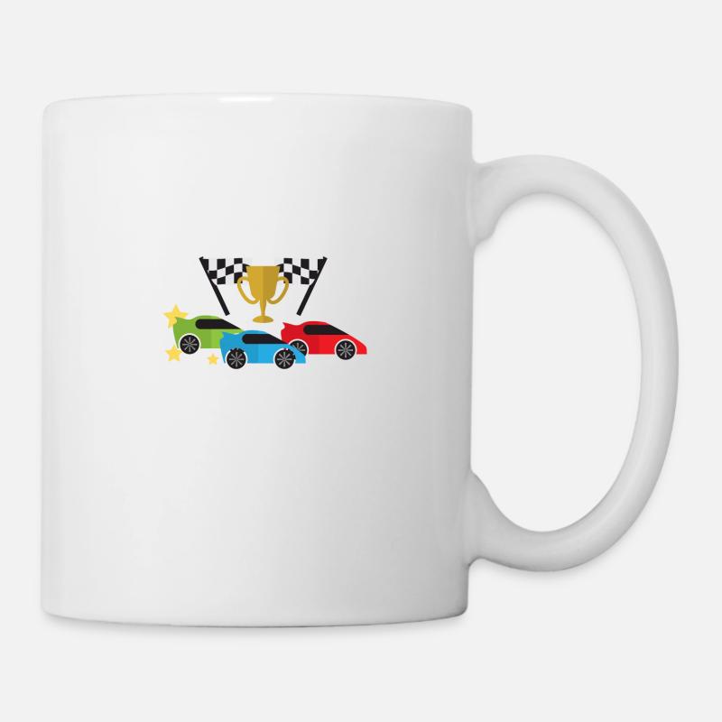 Autorennen - Tasse - Weiß