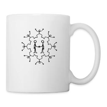 Figurenkreis / Kreis / Männchen - Tasse - Weiß - Rechts