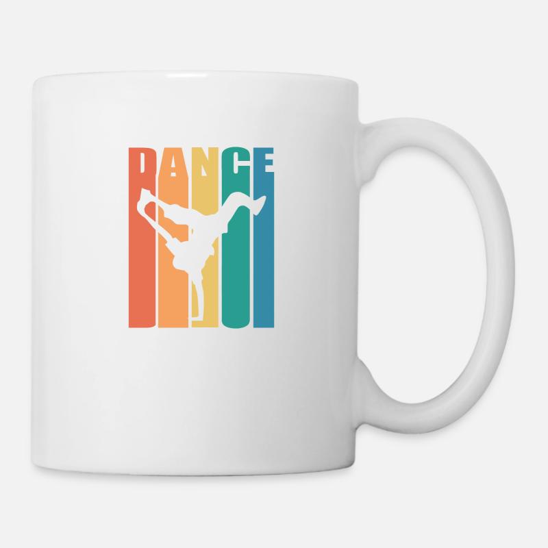 Retro Breakdancing Hip Hop Dance Breakdance Trick - Mug blanc - blanc