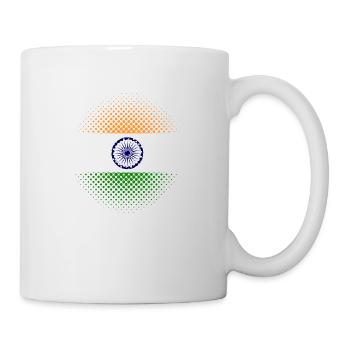 Inde Drapeau Used Look Drapeau indien Vintage - Mug blanc - blanc - Droite