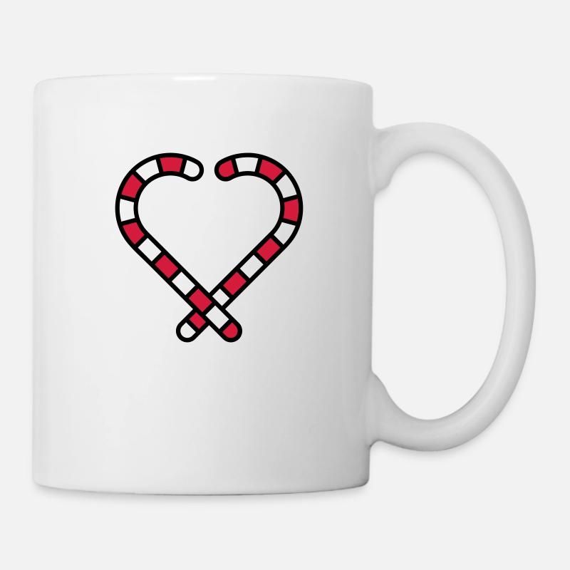 Candy Cane Heart - Mug - white