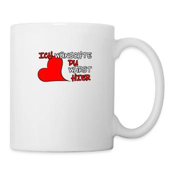 Cooles Herz Partner Vermissen Spruch Geschenk - Tasse - Weiß - Rechts