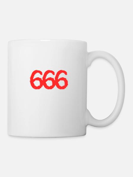666 number symbol - Mug - white