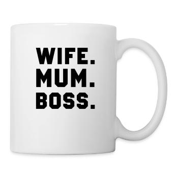 Wife Mum Boss - Tasse - Weiß - Rechts