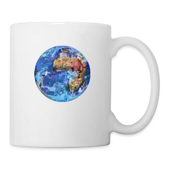 Planet Erde - Tasse - Weiß - Rechts