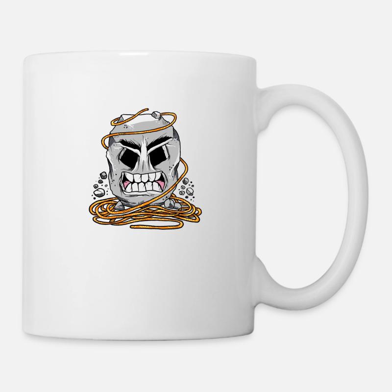 Rock Climber with Rope - Climbing T-Shirt - Mug - white