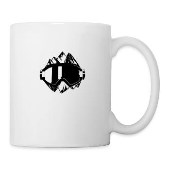 Ski- Skibrille mit Bergen - Tasse - Weiß - Rechts