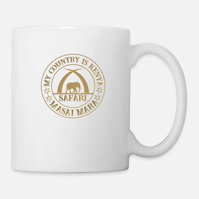 Elfenbein und Elefant - Tasse - Weiß